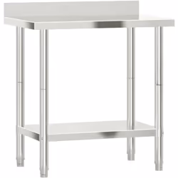 Cette table de travail de cuisine est parfaite pour la préparation et le stockage des aliments et est idéale pour une cuisine ...