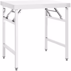 Cette table de travail pliable est parfaite pour la préparation et le service des aliments et est idéale pour un bar de cuisi ...