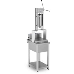 Helloshop26 - Machine à churros chichis poussoir presse appareil professionnel (5 litres, 5 douilles, acier inoxydable)