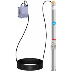 Pompe immergée pompe de puits submersible refoulement - 5 580 l/h - 1 100 Watts