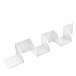 Tagère murale design rétro blanc mat 13