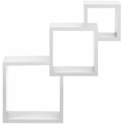 Helloshop26 - tagère murale design rétro blanc mat