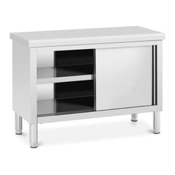 Meuble bas en acier inoxydable armoire en inox armoire de travail en inox 120 x 50 cm capacite de 330 kg