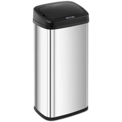 Helloshop26 - Poubelle automatique cuisine 40 litres rectangulaire acier inoxydable
