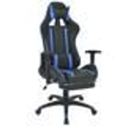 Fauteuil chaise chaise de bureau inclinable avec repose pied bleu