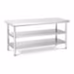 Table de travail acier inoxydable inox cuisine plan professionnel de boucher (60 x 180 cm 3 niveaux capacite de 600 kg