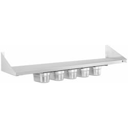 Tagère range épices - 5 x 1/9 gn - 90 cm acier inoxydable