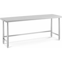 Table de travail acier inoxydable plan de travail en inox plan de travail professionnel table de travail cuisine 200 x 60 cm 240 kg
