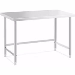 Une table en inox faite pour durer qui offre un vaste espace de travail Dans la cuisine, le mobilier en inox est un atout maj ...