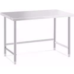 Une table en inox faite pour durer qui offre un vaste espace de travail Dans la cuisine, le mobilier en inox est un atout maj ...