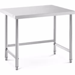 Une table en inox faite pour durer qui offre un vaste espace de travail Dans la cuisine, le mobilier en inox est un atout maj ...