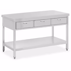 Bien organisé avec la table de travail à tiroirs Vous souhaitez une grande table de travail avec des rangements bien organisé ...
