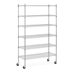 etagere charge lourde metallique 120 x 45 x 190 cm 90 kg 4 roulettes etagere sur pied etagere sans vis