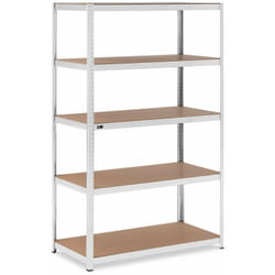 Tagère charge lourde 120 x 60 x 197 cm supporte 5 x 150 kg gris robuste garage atelier outils
