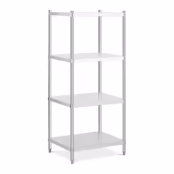 Étagère en inox - Professionnel - 80 x 60 x 180 cm - Capacité 200 kg - 4 tablettes - Montage facile