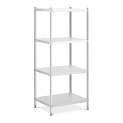 Étagère en inox - Professionnel - 80 x 60 x 180 cm - Capacité 200 kg - 4 tablettes - Montage facile