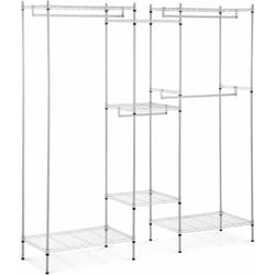 Helloshop26 - Portant à vêtements 190 x 45 x 195 cm 210 kg portant à vêtements solide porte-vêtement en métal