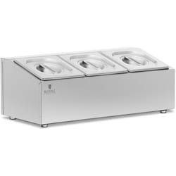 Helloshop26 - Support à bacs gn support bac gastro support pour bac gastronorme support bac gastro norm 3 bacs gn 1/6 5,7 litres