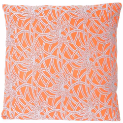 Coussin avec housse Couleur: recto orange verso blanc cassé Matière: 100% Polyester Facilement déhoussable avec fermeture à g ...