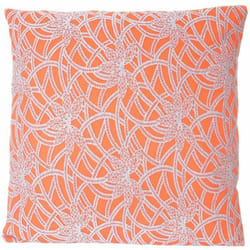 Coussin orange style baroque 45x45 cm déhoussable DEC04075