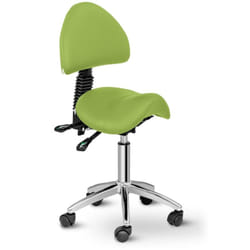 Helloshop26 - Fauteuil chaise siège-selle avec dossier vert