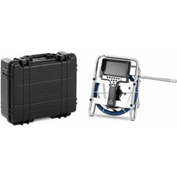 Caméra inspection canalisation - 30 m - 12 LED - écran IPS de 7 pouces - avec support métallique