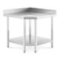 Table de travail cuisine professionnelle acier inox en angle inox 90 x 70 cm capacite de 300 kg