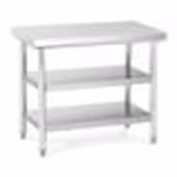 Table de travail inox 100 x 60 cm 600 kg 3 niveaux