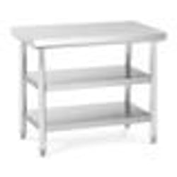 Table de travail inox 100 x 60 cm 600 kg 3 niveaux