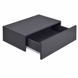 etagere murale pour chambre a coucher avec 1 tiroir 46 cm gris fonce