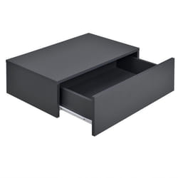 etagere murale pour chambre a coucher avec 1 tiroir 46 cm gris fonce