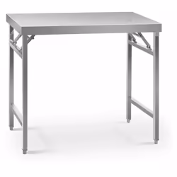 Matériau Inox 304 Capacité de charge 200 kg Dosseret Non Dimensions – plan de travail 60 x 100 cm Hauteur 85 cm Pieds réglabl ...