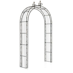 Arche à rosiers pour jardin revêtue de fer hauteur 260 cm bronze vieilli MDJ10116