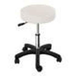 Tabouret chaise siege de bureau a roulette beige