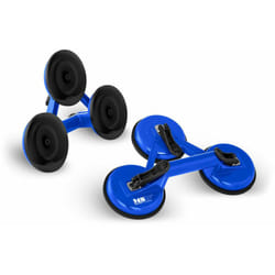 Helloshop26 - Ventouses de levage 120 kg triples 2 unités aluminium bleu