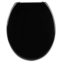 Helloshop26 - Abattant wc siège de toilette avec abaissement automatique en duroplastique noir