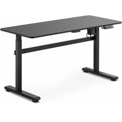 Bureau assis-debout 140 x 60 cm acier peint par poudrage noir