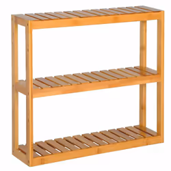 Cette étagère murale crée un espace de rangement et se fond à merveille dans votre intérieur. Le bambou traité respectueux de ...