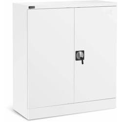 Helloshop26 - Armoire bureau verrouillable 40 x 91,5 x 102 cm acier blanc