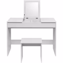 Cette coiffeuse au style intemporel et tendance en blanc et noir classique est un accroche-regard décoratif pour votre maison ...