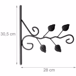 Cette patère pour pots de fleurs vous permet de mettre en scène vos plantes. Le noir est élégant et s'adapte à tous les murs. ...