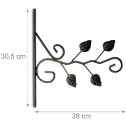 Helloshop26 - Crochet mural pour plantes jardinage pot de fleur en métal décoration de jardin