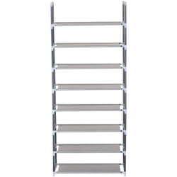 Helloshop26 - tagères à chaussures 8 niveaux range chaussures pour 24 paires de chaussures 60x29x140 cm gris