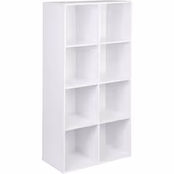 Caractéristiques Bibliothèque en panneau MDF de haute qualité Avec 8 compartiments pour vos livres et DVD préférés La surface ...