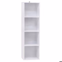 Bibliotheque en bois 4 cubes etageres de bureau 106 cm blanc