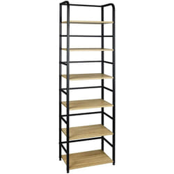 Helloshop26 - tagère sur pied avec 6 étagères 50 x 30 x 176 cm chêne clair