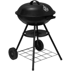 Helloshop26 - Barbecue à charbon de bois avec roues pour camping de jardin, noir