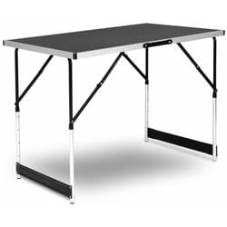 Helloshop26 - Table de jardin camping polyvalente pliante réglable 100 x 60 cm noir