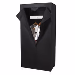 Armoires penderie tissu meuble de rangement noir 160 cm