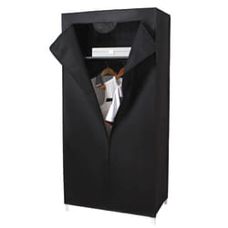 Armoires penderie tissu meuble de rangement noir 160 cm